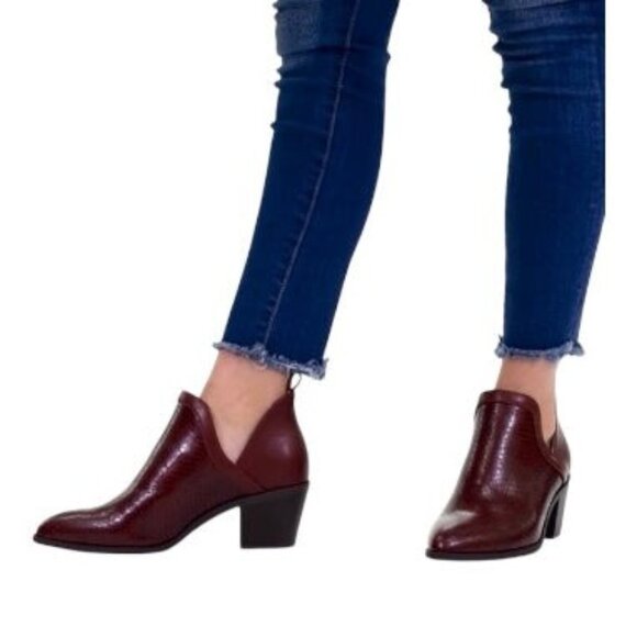 JOURNEE COLLECTION TERRI Women's Booties Block Heel Ankle Boot Brown Size 6 - Picture 6 of 11